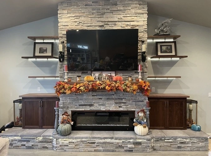 Fireplace Idaho Home Theater